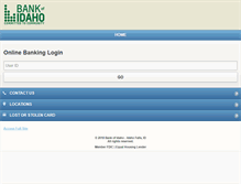 Tablet Screenshot of bankofidaho.com
